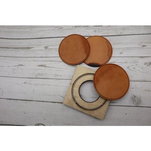 Handmade Leather Knife Mold, Leather Knife Mold, Customized Laser Knife Mold, Vegetable Tanned Leather Round Coaster Knife Mold