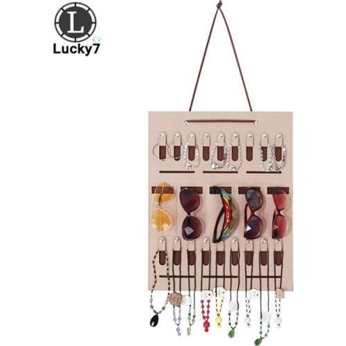 Portable Jewelry Display Roll Bag Foldable Felt Jewelry Necklace Chain Sunglasses Glasses Storage Organizer Bag Pendant Cases