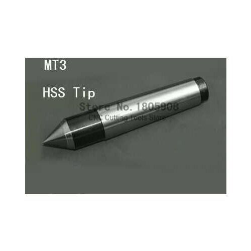 Lathes Tailstock Machine Tool MT3 Morse Taper HSS Solid Dead Center Drilling Lathe machine Support the Tailstock End