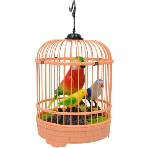 Quality Goods Beautiful Birds Induction Electric Toy Voice Control Bird toys for kids Parrot Cage Animal bird Kids Birthday Gift