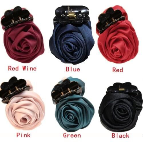 2019 New Elegant Rose Hair Claws Clips Hair Accessories For Women Girls Hair Crab Clamp