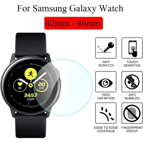 9H Tempered Glass For Samsung Galaxy Watch 42mm 46mm Film Protective Fit 3D Full Coverage Screen Protectors Scratch Resistant HD