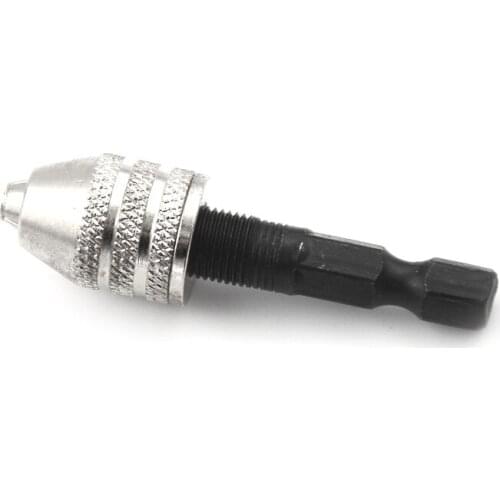 1Pcs Aluminum Alloy Elec c Grinder Drill Chuck +6.35mm 1/4" Hex Shank Universal Drill Bit Converter Screwdriver Driver Adaptor