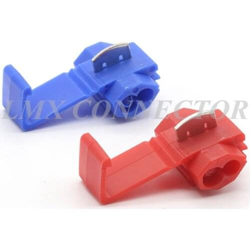 20PCS 0.5-1.5 Red 0.75-2.5 Blue Square Quick Connector Wiring Clip With No Broken Line