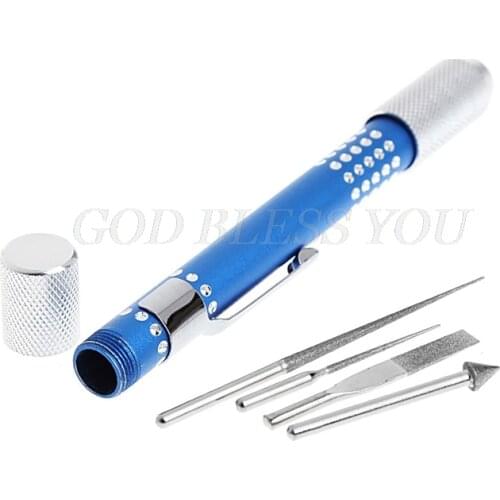 4 in1 Diamond Grit Sharpener Needle File Set Files For Metal Glass Stone Jewelry Wood Carving Hand Tool Drop Shipping