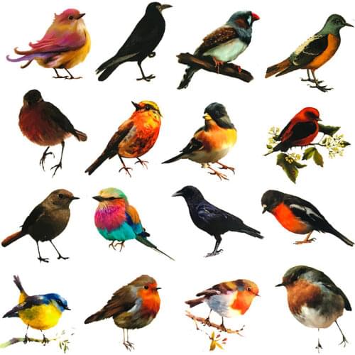 40/46/50Pcs Vintage Bird Crow Swallow Fruit Sticker DIY Craft Scrapbooking Album Junk Journal Happy Planner Decorative Stickers