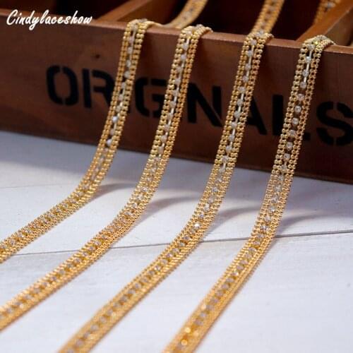 8mm Beaded Rhinestone Crystal Trim Sew On Diamond Ribbon Wrap Dress Sewing Trims Accessories Wedding Cake Party Shoes Decor DIY