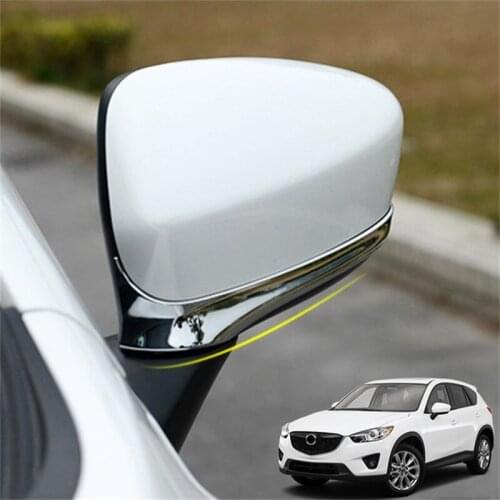 Car-Styling ABS Chrome Side Wing Door Mirror Cover Rear View Mirror Trim Strips Molding Protector For Mazda CX-5 CX5 2017 2018