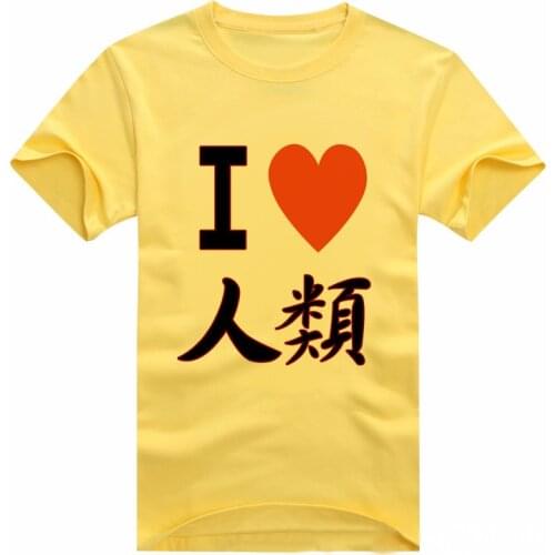 Anime NO GAME NO LIFE Sora Short Sleeve T-shirt Cosplay Yellow Daily Casual Tee Shirt