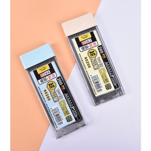 200Pcs/Box Graphite Lead 2B Mechanical Pencil Refill Plastic Automatic Replace Pencil Lead 0.5,0.7 Promotion
