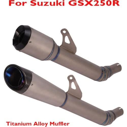 GSX250R Motorcycle Titanium Alloy Exhaust Muffler Escape Silencer Tip Exhaust System Slip on Pipe for Suzuki GSX250R
