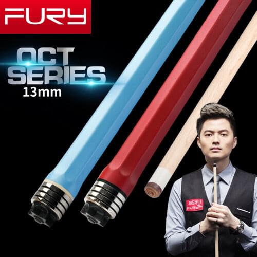 Fury OCT Billiard Pool Cue Stick 13mm 147cm Length XTC Ferrule Maple HT Shaft Quick Joint Hexagon Design Butt Billiards Cue Kit