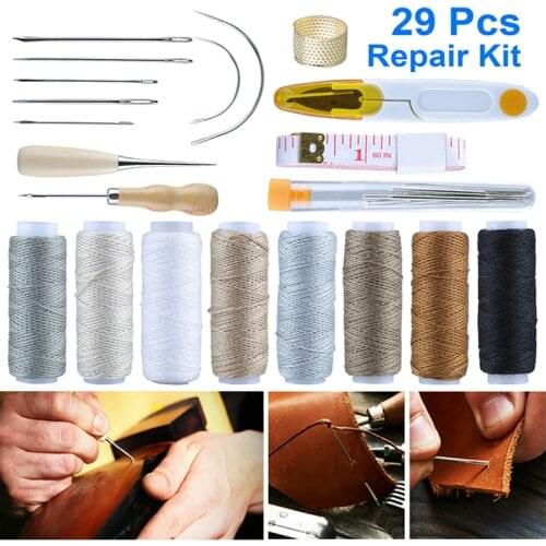 Leather Stitching Needles DIY Leather Craft Stitching Repair Awl Sewing Needles Set Carpets Coats Repair Handwork Accessories