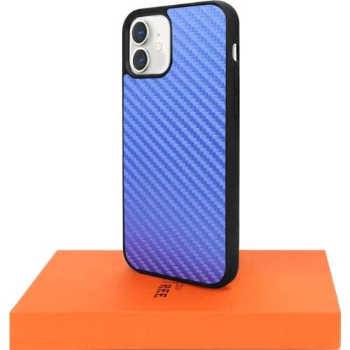 LITTLETREE Carbon Fiber Leather Case Compatible with iPhone 12/12pro/12promax/12mini,Soft TPU Bumper Protective Phone Case