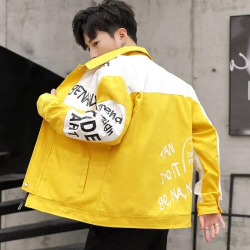 Hip Hop Spring Jackets Men Windbreaker Patchwork Autumn Loose Casual Couple Thin Jacket Loose Large Size Zipper Coat Streetwear