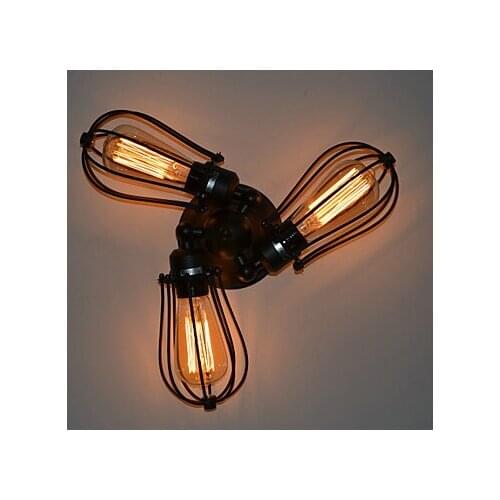Wall Sconces Lamp With 3 Lights, Mini Style/Bulb Included Rustic/Lodge Metal, Wall light For bedroom dining room foyer,AC