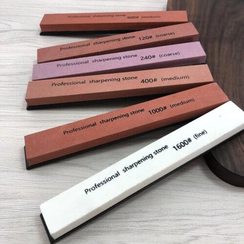 NEW 120 240 400 600 1000 1600#grit 8pcs sharpening stone Knife Grinder Fixed Angle White corundum Fast Honing knife sharpener