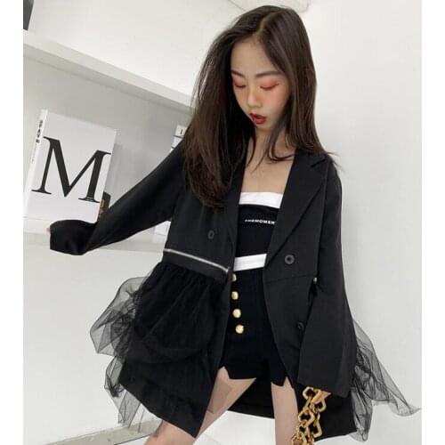 2021 Korean style fashion girls patchwork coat cotton full sleeve spring girls coat 6-12t A285
