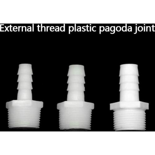 Plastic Pipe Fitting 4mm 6mm 8mm 10mm 12mm 14mm Hose Barb Tail 1/2" 3/4" BSP Male Connector Joint Adapter 1 Pcs