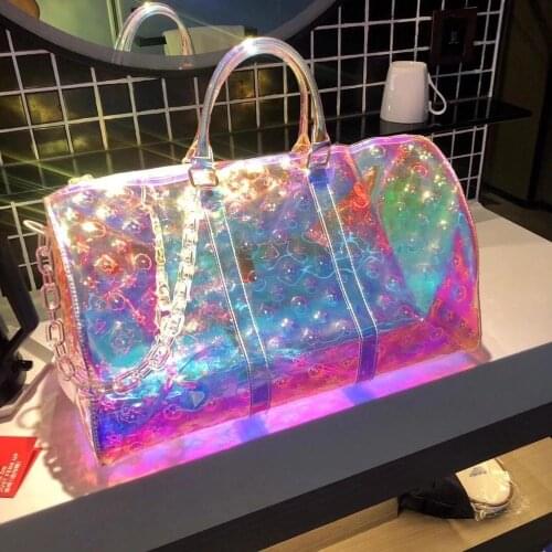 Xianjian Hot Sell PVC Holographic Beach Duffle Handbag Tote Bags Summer Duffle Handbags