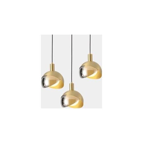 Nordic Design Rose Gold Glass Ball Pendant Light Creative Design Aisle Living Room Bedside Dinner Decro Led Light Fixtures