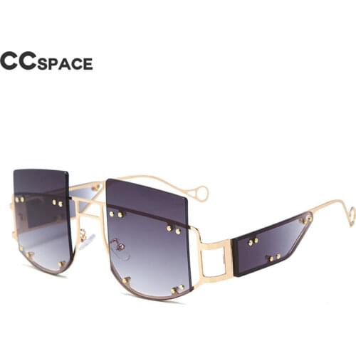 47189 Personality Rivet Metal Frame Sunglasses Men Women Fashion UV400 Glasses