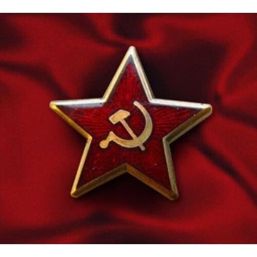 Soviet Red Star Medal Socialist Badge Brooch Glory Patriotic Decoration