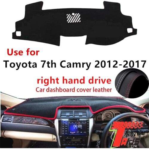 TAIJS Factory protective casual Classic Leather Car Dashboard Cover For TOYOTA 7th Camry 2012 2013 14 15 1617 Right hand drive