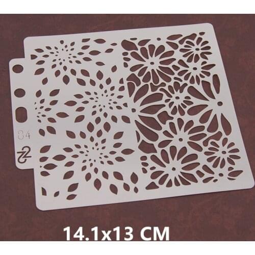 Flower Type Layering Stencils Wall Painting Embossing DIY Scrapbooking Album Crafts Drawing Board Decor Stamping Template