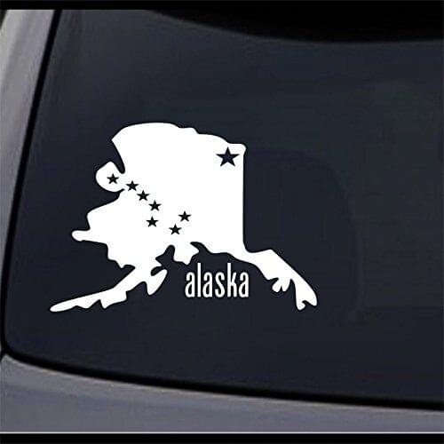 Alaska State Map Flag AK Home State Vinyl Decal Sticker