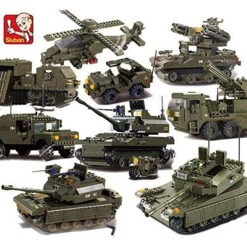 Military vehicle ww2 germany us tank T34 machine truck plane building blocks bricks kits army world war 2 ww i ii fighter sets