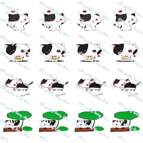 WL Black and White Cat Printing Grosgrain Ribbon Gift Wrapping Bow Party Decoration Craft Supplies Wholesale Dog Animal Collar