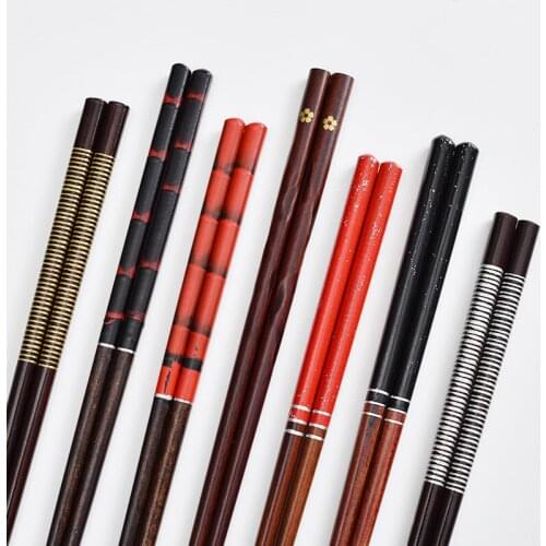 Japanese Chopsticks Household Antiskid Gift Chopsticks Chops Ticks Kids Bamboo Wood chopsticks Palillos Chinos