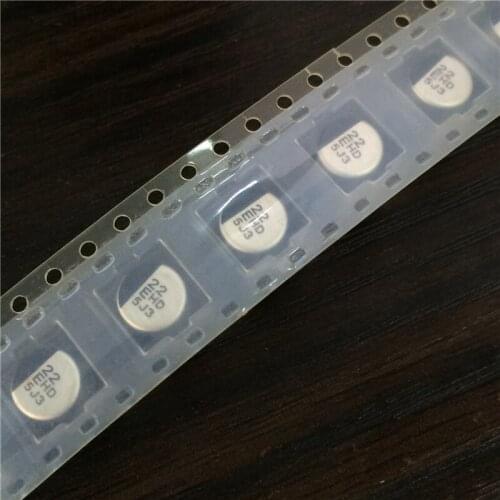 100pcs 22uF 25V HD Series 6.3x5.8mm 25V22uF Chip type SMD Aluminum Electrolytic capacitor