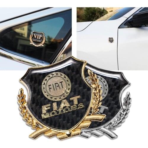2Pcs 3D Metal Car Emblem Stickers Auto Window Decal Stickers For FIAT 500 Grande Punto Panda Bravo Freemont Tipo Stilo Astra