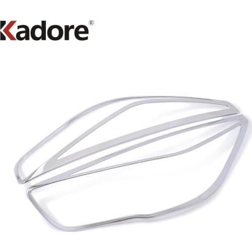 For Ford Escape Kuga 2017 2018 2019Car Accessories ABS Chrome Front Headlight Decoration Cover Trim Headlight Protector Sticke