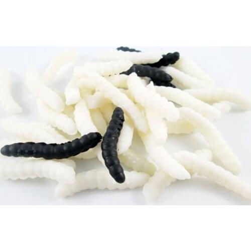 20PCS/Set Props Practical Joke Insect Bug Toy Maggot Vegetable Worm Gags & Practical Jokes Toy Tricky Toys White Black