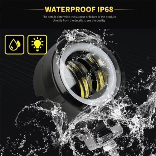 2x 3" 20W LED Angel Eyes Work Light Off Road 12V 24V Spot Truck SUV Atv Car Fog Lamp Driving Headlight / Mounting Clamp Brackets