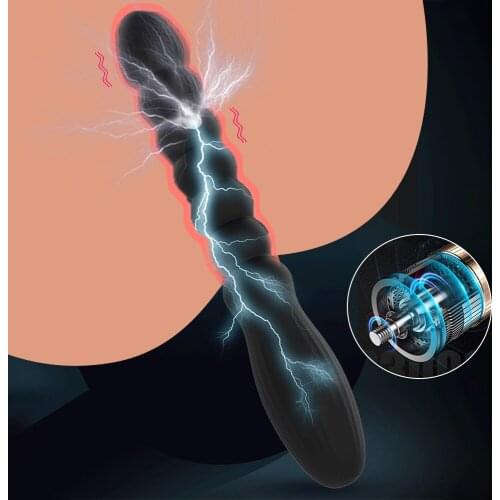 Electric Shock Anal Vibrator Sex Toy For Women Anal Beads Vibrators Gay Prostate Massage Silicone Butt Plugs Sex Toys For Couple