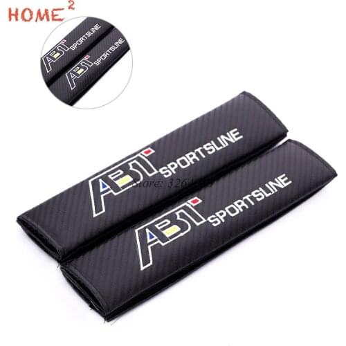 Car Accessories Seat Belts Pad Cover Safety Shoulder Padding for ABT Logo for Volkswagen VW Tiguan Golf Polo Passat GTI Lavida