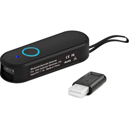 2D Mini Wireless Mobile Barcode Scanner Portable Bar Code Reader for IOS Windows Android XB-M60