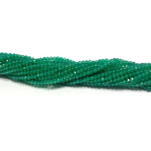 NEW 1strand natural green onyx 2-3mm rondelle faceted beads 13" strand
