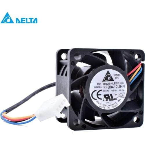 FFB0412UHN 4cm 4028 40x40x28mm 12V 0.81A Double ball bearing 4-wire 4pin PWM air volume server power cooling fan