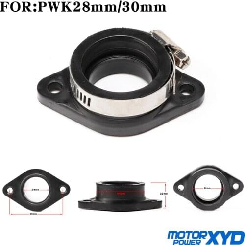 29mm Motorcycle Carburetor Adapter Inlet Intake Pipe Rubber Mat Fit for PWK 28/30mm Carburetor UTV ATV Pit Dirt Bike