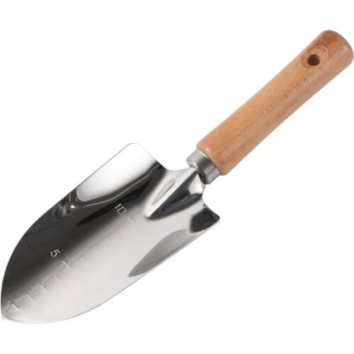 Stainless Steel Wide Shovel Gardening Tool Digging Weeding Loose Soil Planting Spade Garden Balcony Potted Cultivation Hand Tool