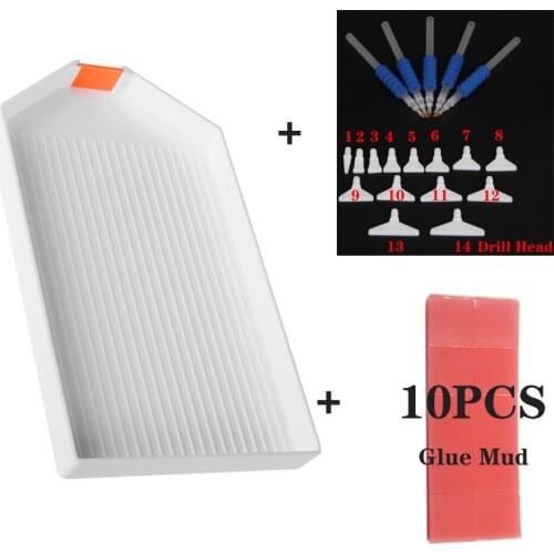 5D Diamond Painitng Tools Kits Drill Head Diamond Embroidery Rhinestones Beads Plastic Tray Large Capacity