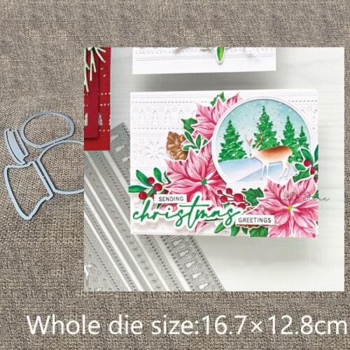 New Design Craft Metal stencil mold Cutting Dies Round Snow Globe decoration scrapbook die cuts Album Paper Card Craft Embossing