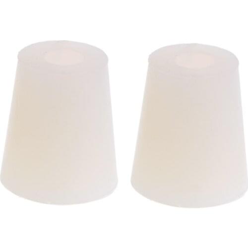 P15D 2 Pcs Silicone Rubber Plug Stopper With Hole Airlock Bubbler Valve Wine Brew