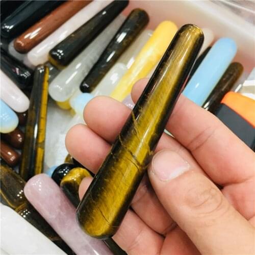 Natural Rose quartz crystal wand hand carved massage stick healing crystal gemstone yoni wand wicca meditation