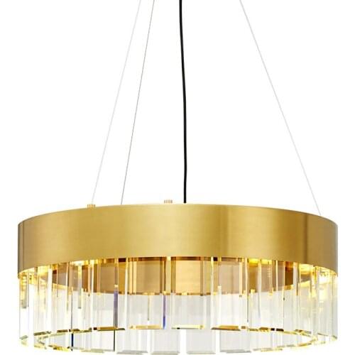 Postmodern stainless steel crystal LED pendant lights Nordic villa lights living room lighting fixture hotel cafe hanging lamps